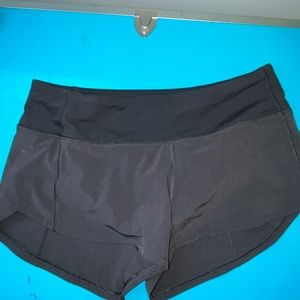 Lululemon speed up shorts. Never worn. Black size 4